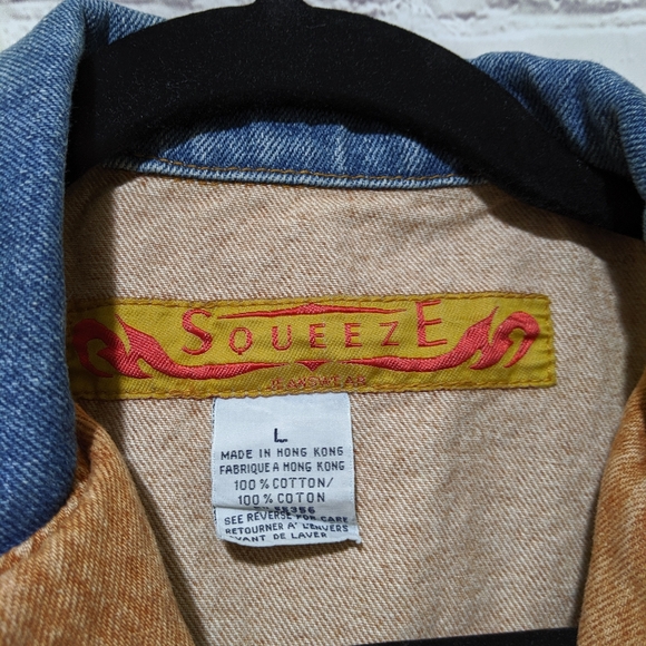 Squeeze 80's 90's Western Style Denim Jacket - Picture 7 of 8